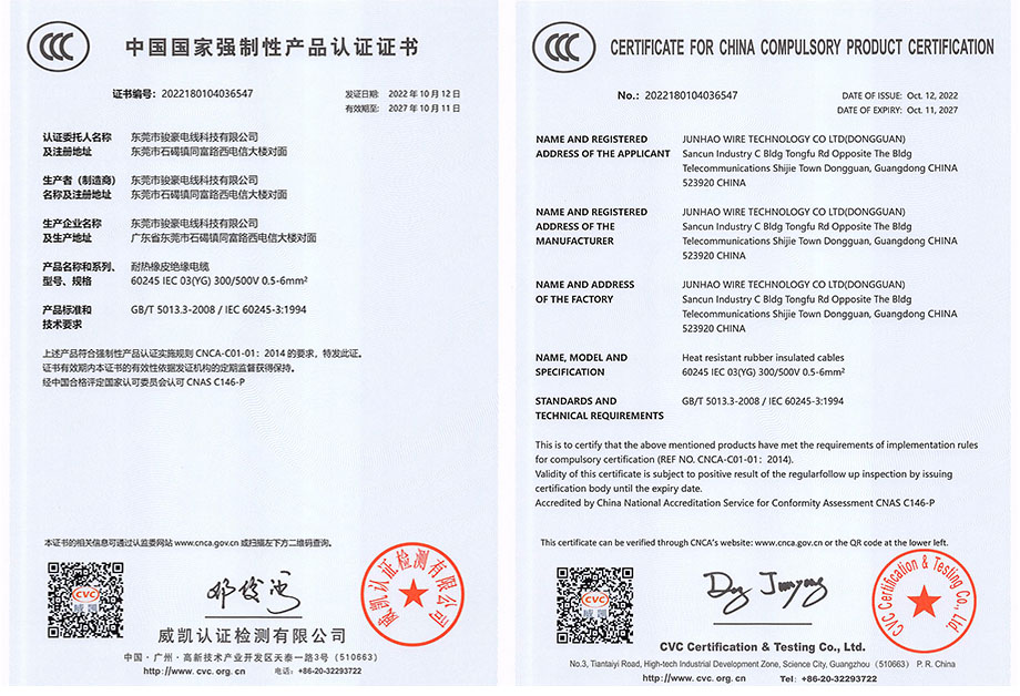 BBIN宝盈集团电线3C认证证书