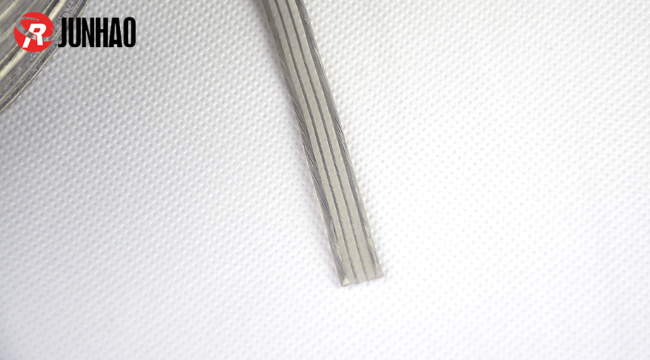 1-1Q220091033362 4 core Transparent silicone rubber flat cable