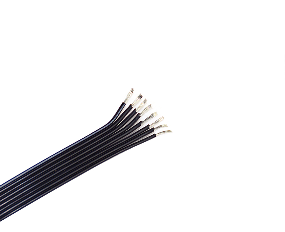 1-200R9101640X8 8 Pin Silicone Rubber Flat Ribbon Cable 24 awg 3